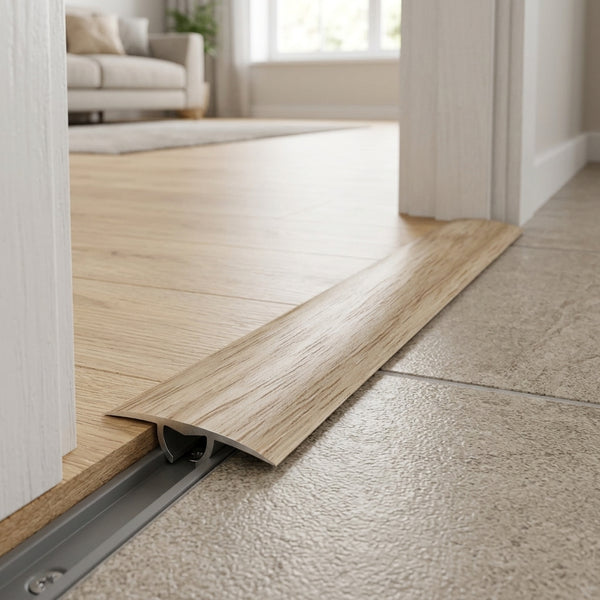 Aluminium Floor Profile 0.93m Sand Oak - Transition Strip