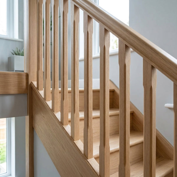 Oak Handrail Grooved for 41mm Spindles - 1800-4200mm