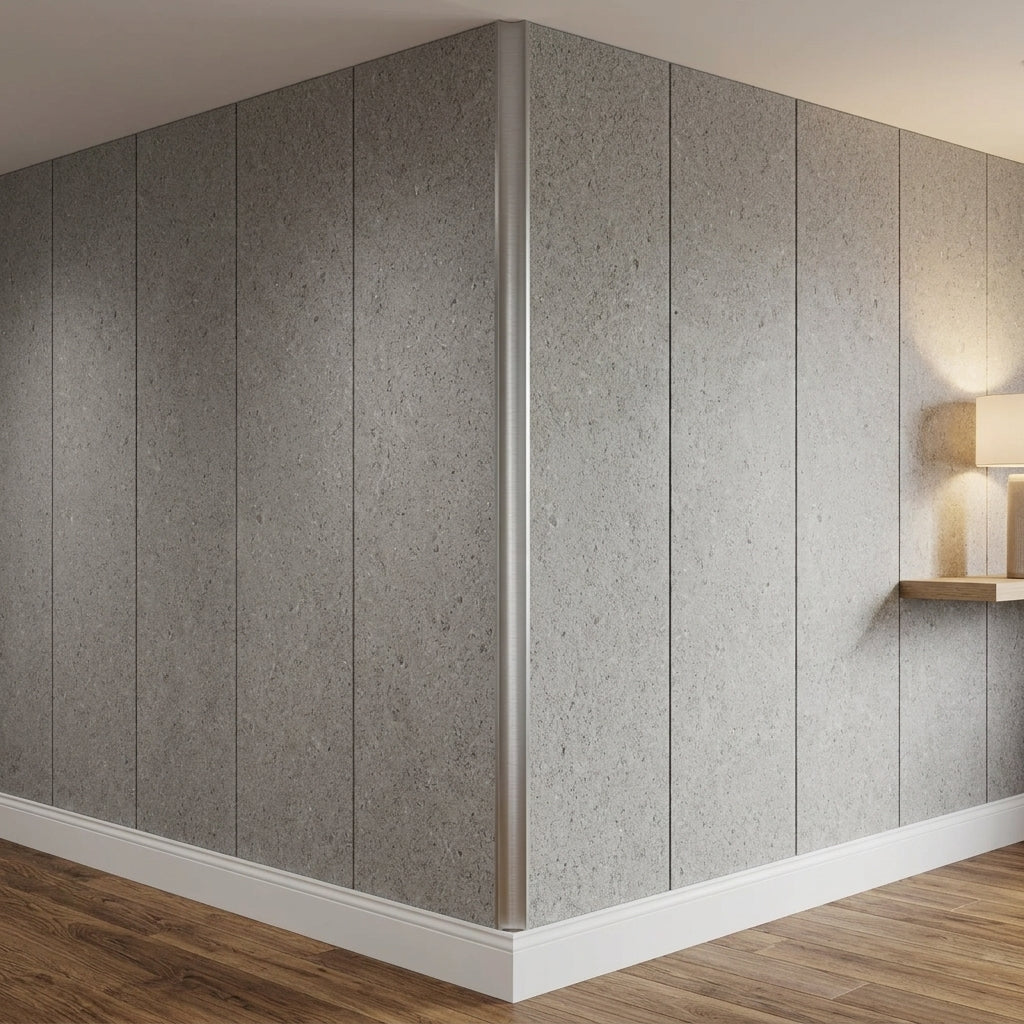 Aluminium Internal Corner Profile Silver - Wall Panels