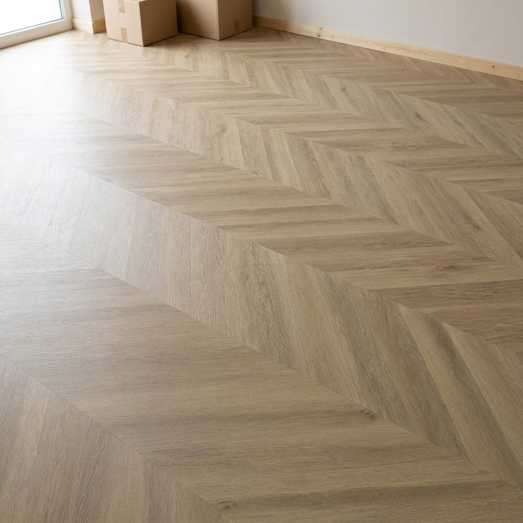 Chevron Oak Luxury Vinyl Flooring, Click Installation
