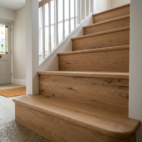 Rustic Oak Riser 900mm–2000mm – Timber Stair Cladding
