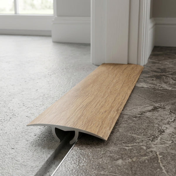 Aluminium Floor Profile 0.93m Santana Oak - Transition Strip