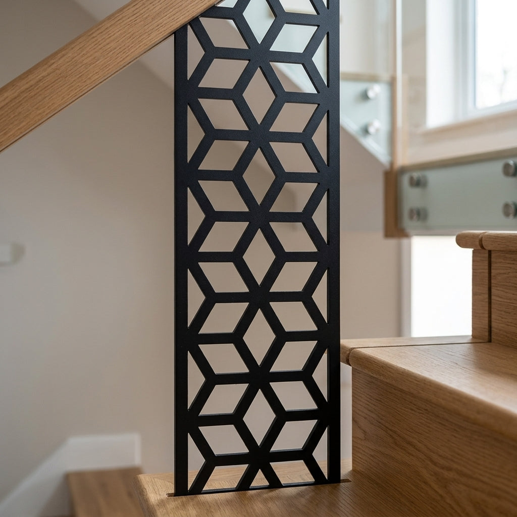 Hexagonal Metal Stair Panel, Rake Or Square - Balustrade (view 2)