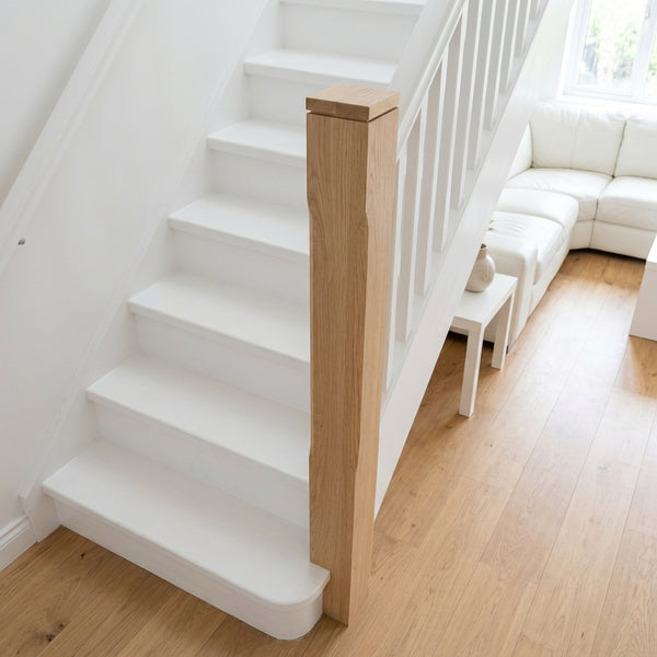 Mitred Newel Post Cladding Solid Oak 70 x 70mm