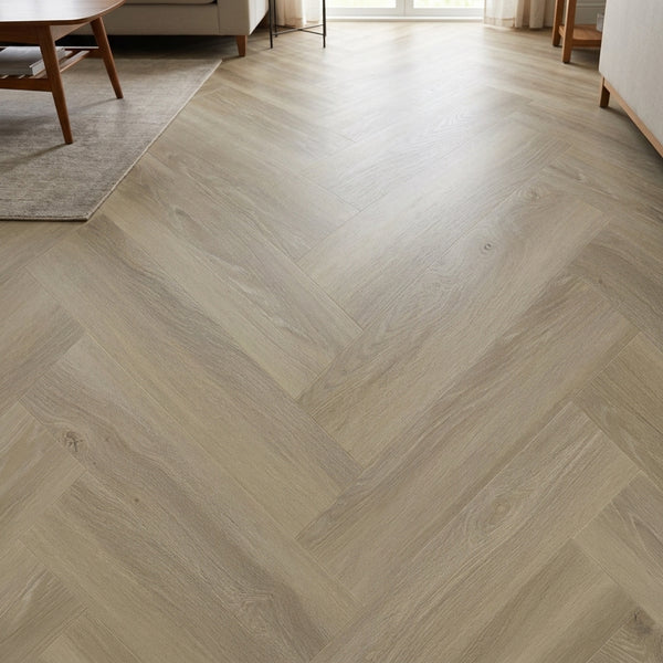 Herringbone Luxury Vinyl Flooring, Johannes Oak - 5G Click