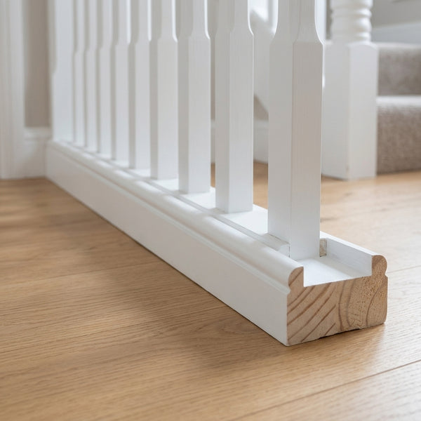 White Primed Hardwood Baserail 41mm Groove - 1500mm, 2400mm, 3900mm