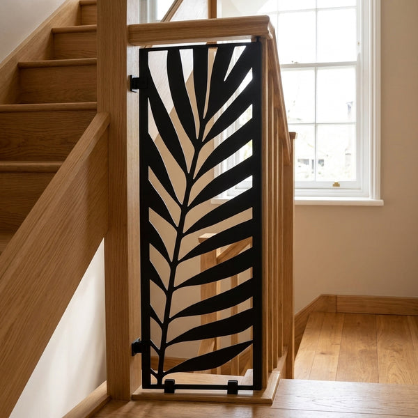 Metal Stair Panel LeafLine Design - Rake or Square