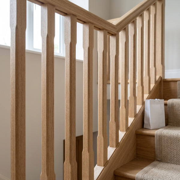 Oak Signature Plus Handrail 13mm Grooved for Metal Spindles