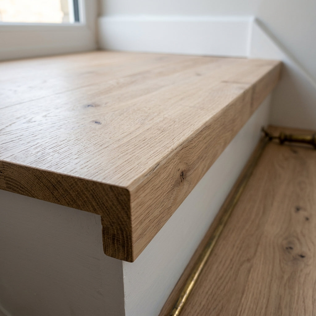 Rustic Oak Window Board Cladding 210 x 20mm with 50mm Nosing (view 2)