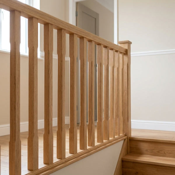 Oak Plain Square Stair Spindle 41mm x 900mm
