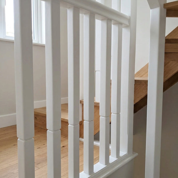 White Primed Grooved Handrail For Metal Spindles - 1.8m, 2.4m, 4.2m