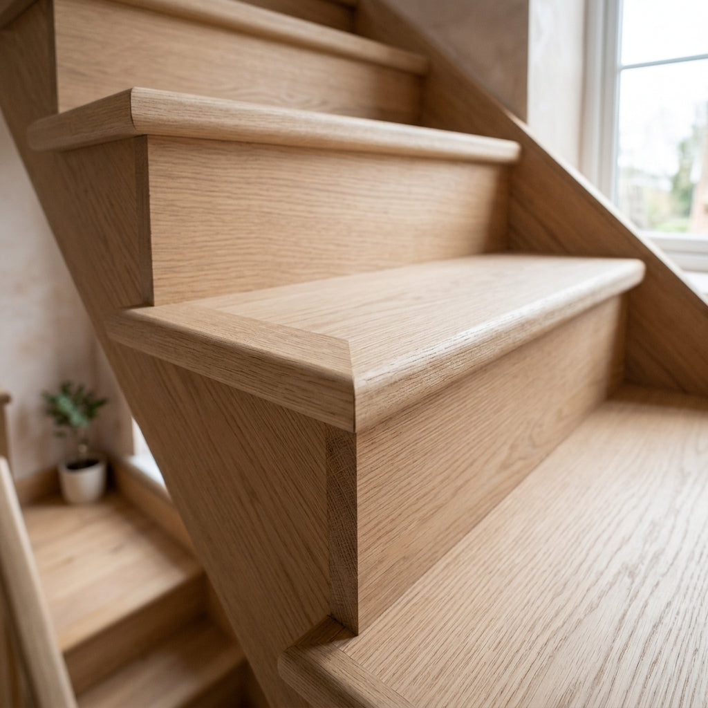 Oak Landing Tread Cladding 100mm Wide - 900mm to 1300mm