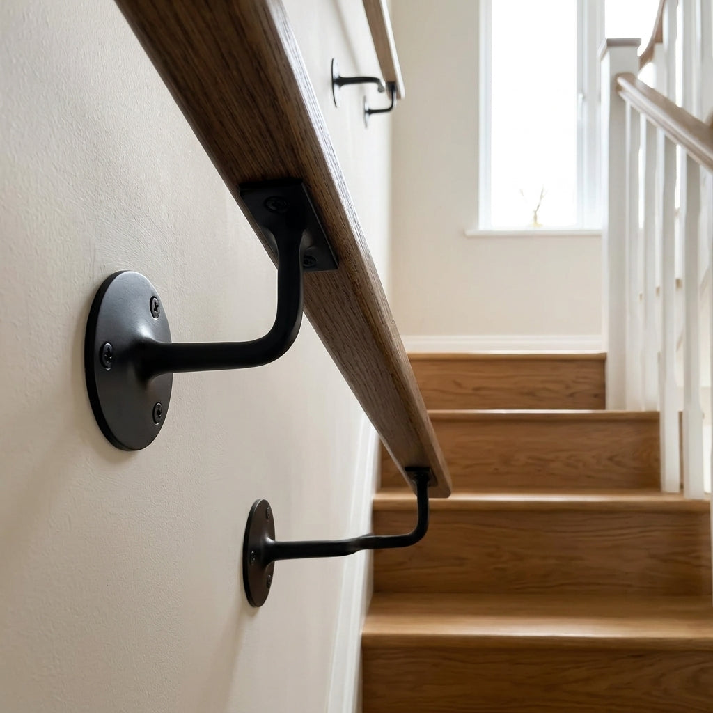 Black Wall Handrail Bracket - Stair Parts Accessory
