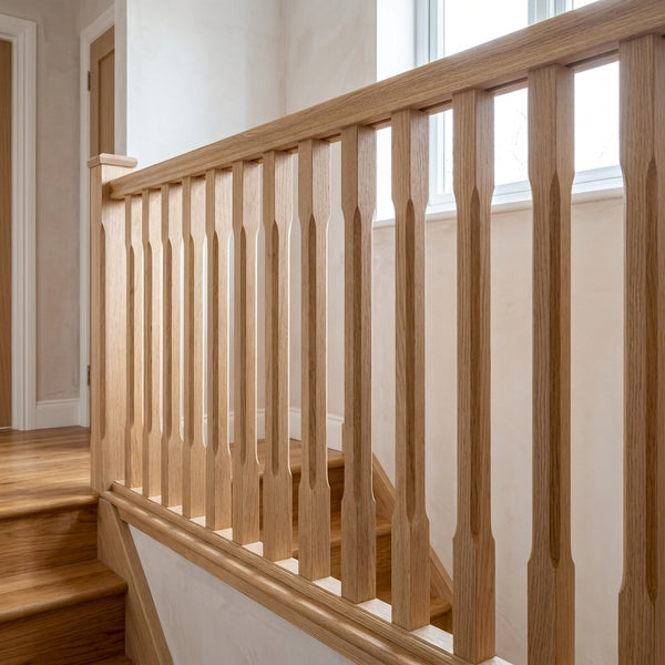 Oak Handrail Grooved for 41mm Spindles – 1.8–4.2m