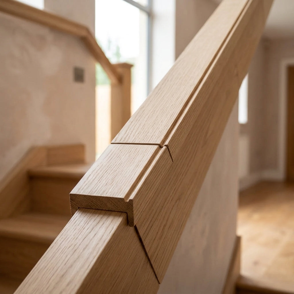 Solid Oak Stringer Cladding Cap 45mm, 60mm or 100mm (view 2)