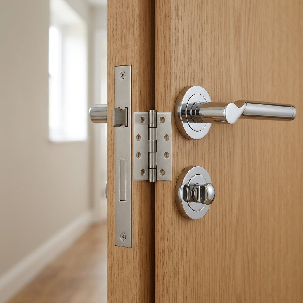 Privacy Pack Chrome Tone Doors 208 x 214mm - Hardware