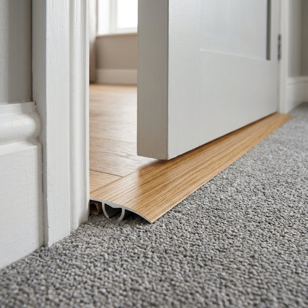 Aluminium Floor Profile 0.93m Oak Full Plank - Transition Strip