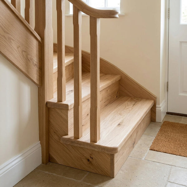 Rustic Oak Bottom Step Left or Right Hand - Modern