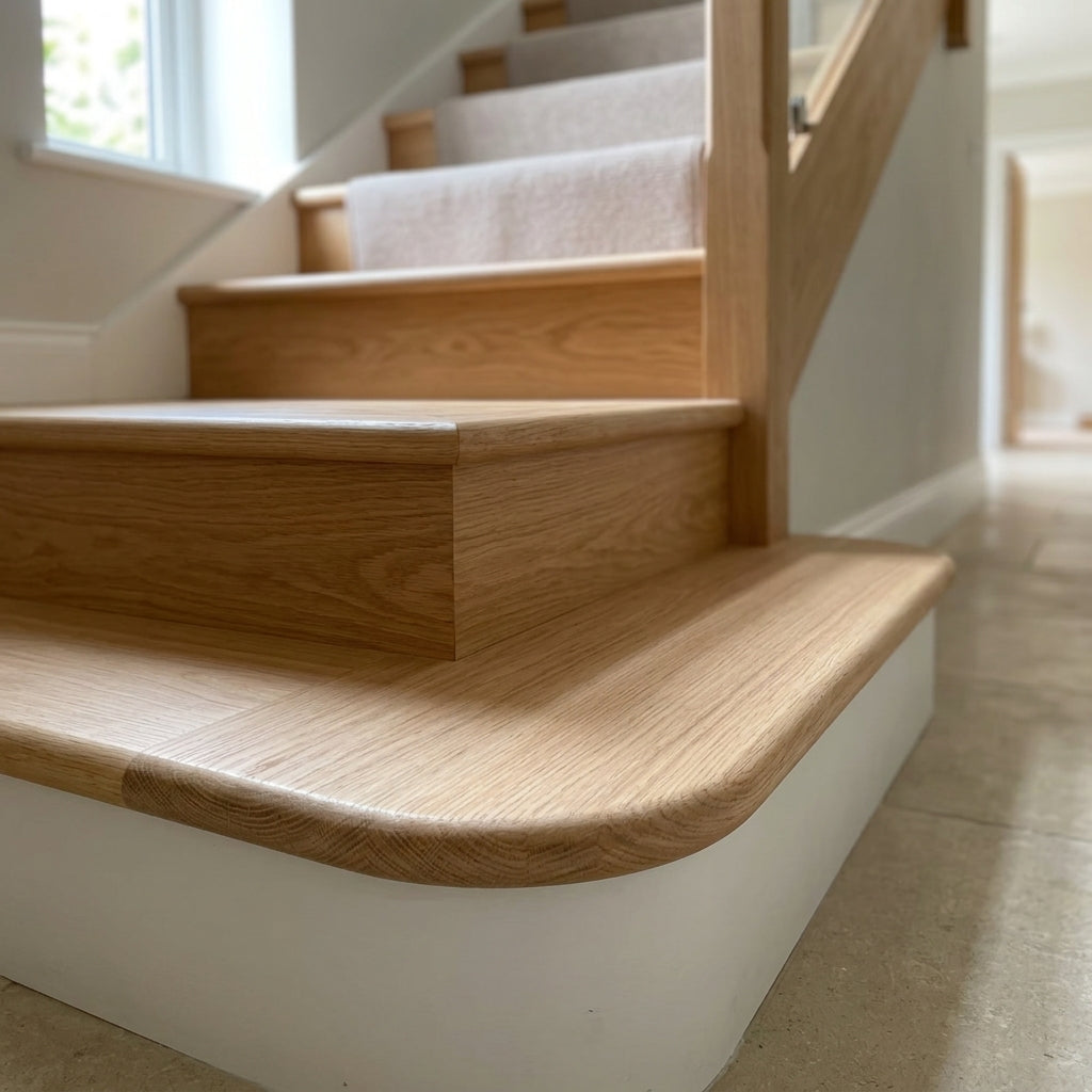 Oak Bullnose Tread Left or Right Hand - Classic Range