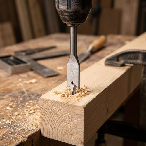 Flat Wood Drill Bit 12mm Carbon Steel for Softwood (view 2)