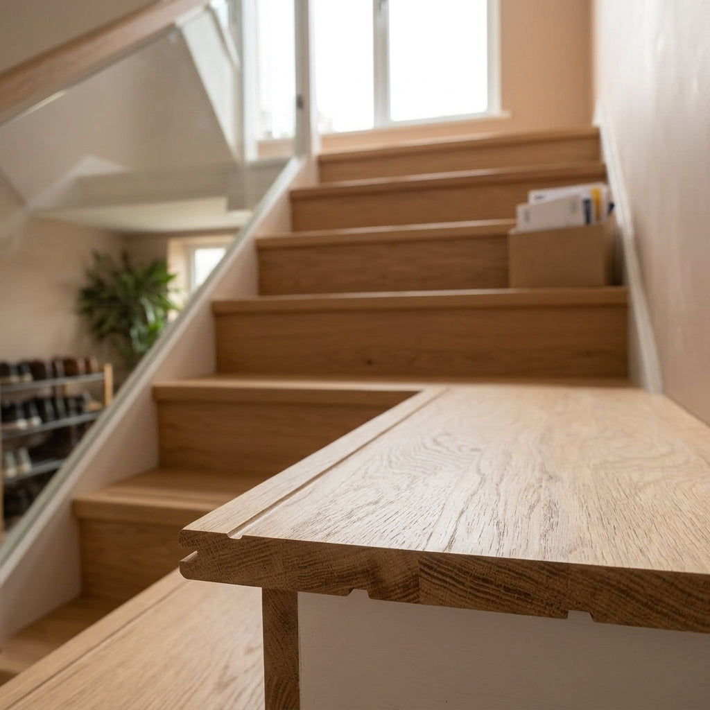Oak Tread Grooved Stair Cladding – 900mm to 2000mm