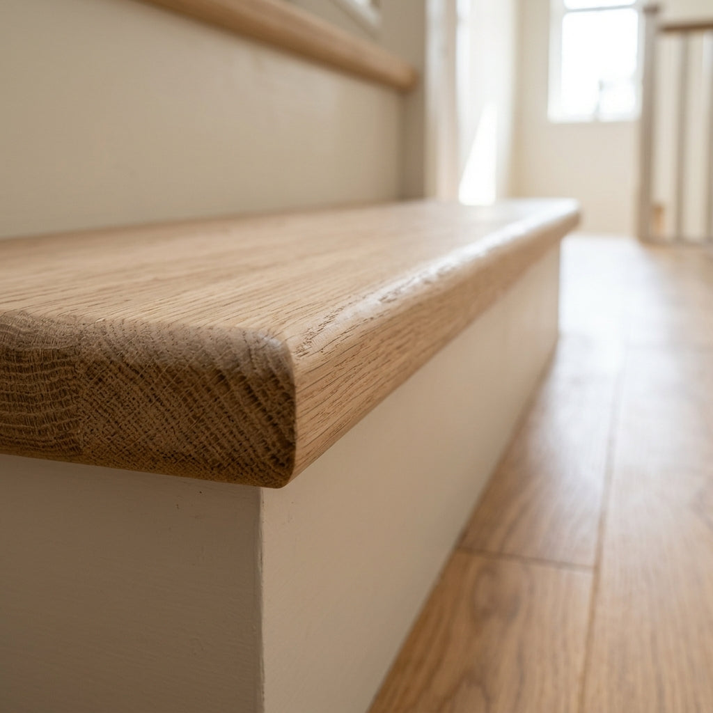 Oak Bullnose Tread Left or Right Hand - 40mm Nosing (view 2)