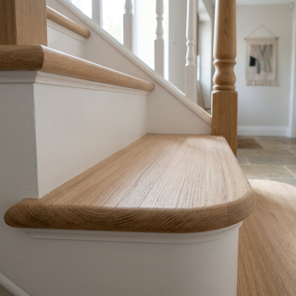 Oak Bullnose Tread Left or Right Hand - Classic Range (view 2)