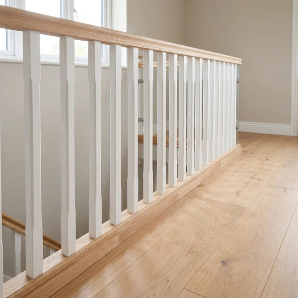 Oak Finger Joint Base Rail Ungrooved - 1800-4200mm