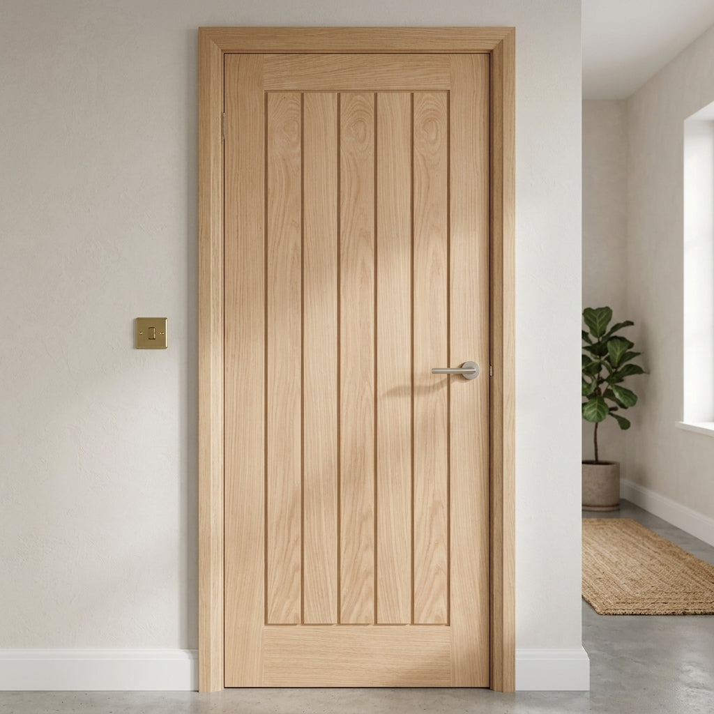 Oak Belize Unfinished Internal Door 838 x 1981mm