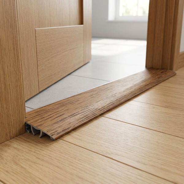 Aluminium Floor Profile 0.93m Holm Oak - Transition Strip