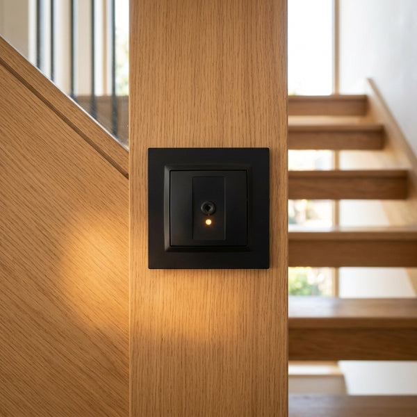 Motion And Twilight Sensor 10A Black For Stairs