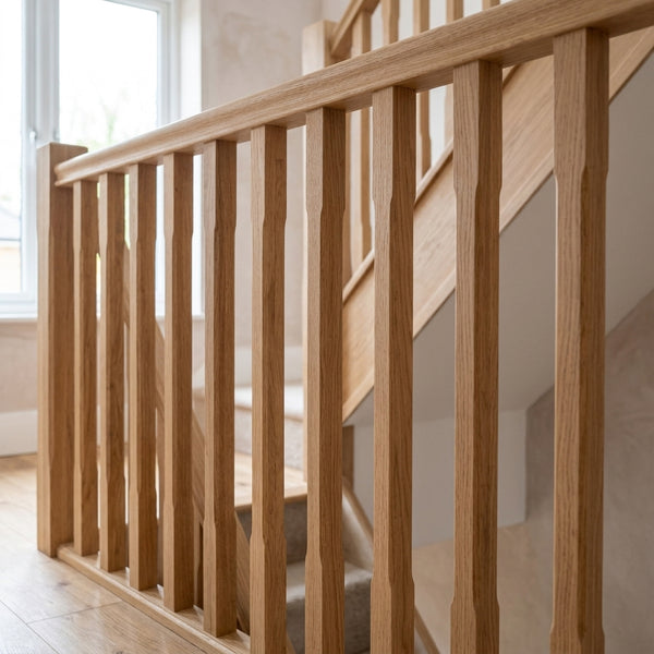 Floor to Ceiling Oak Finger Joint Spindle 41 x 90mm