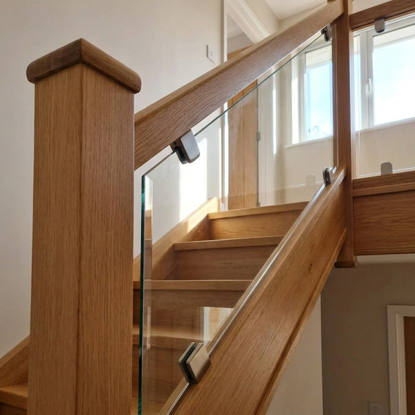 Bevelled Edge Square Modern Rake Glass Panel 8mm
