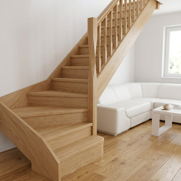 Oak Twisted Newel Post 1500mm Prime Grade - Staircase