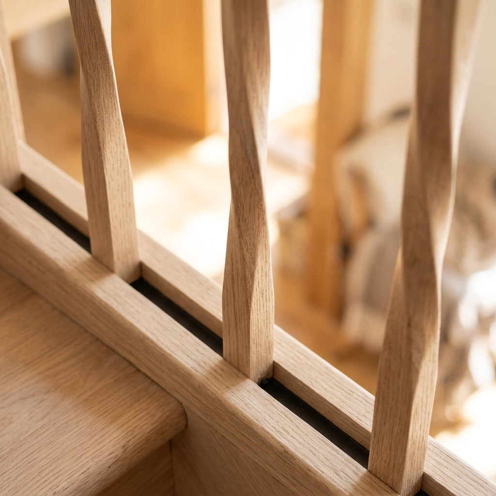 Oak Baserail 13mm Grooved for Metal Spindles - Staircase (view 2)