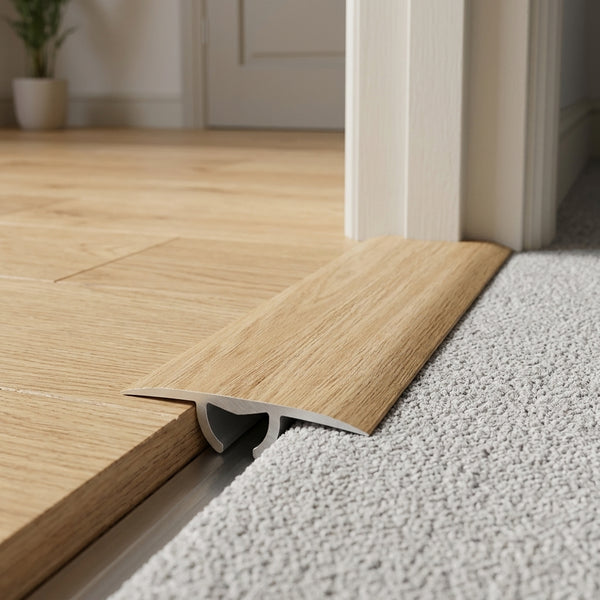 Aluminium Floor Profile 0.93m Monument Oak Transition Strip