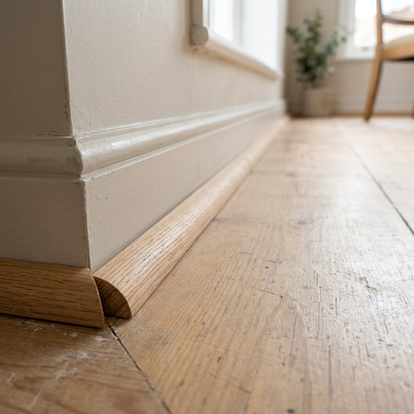 Oak D-Shape Beading Strip 2400mm x 30mm or 40mm