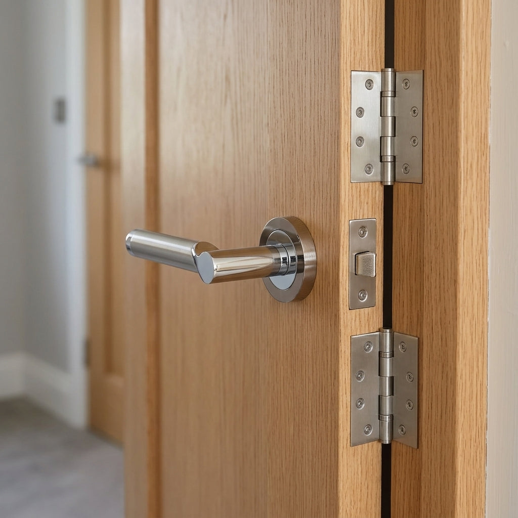 Chrome Tone Door Hinges & Hardware Pack 160 x 230