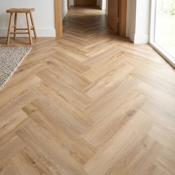 Herringbone Wembley Oak Luxury Vinyl Floor Plank