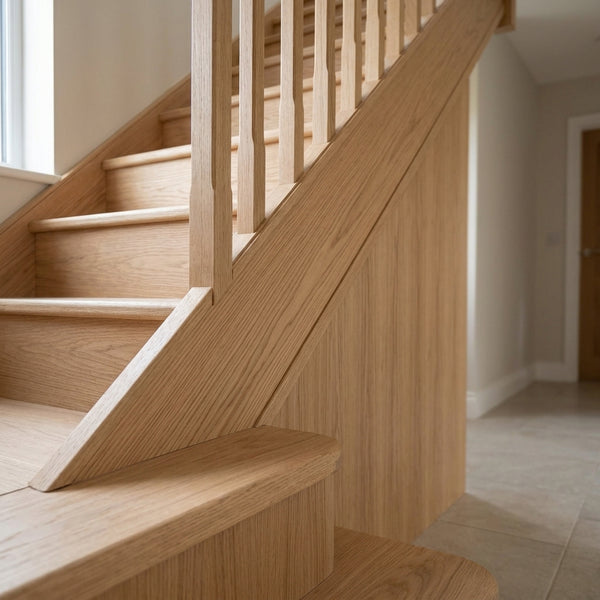 Oak Veneer 250mm Glue-Back String Cladding - Per Metre