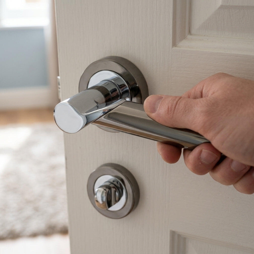 Privacy Pack Chrome Tone Doors 208 x 214mm - Hardware (view 2)