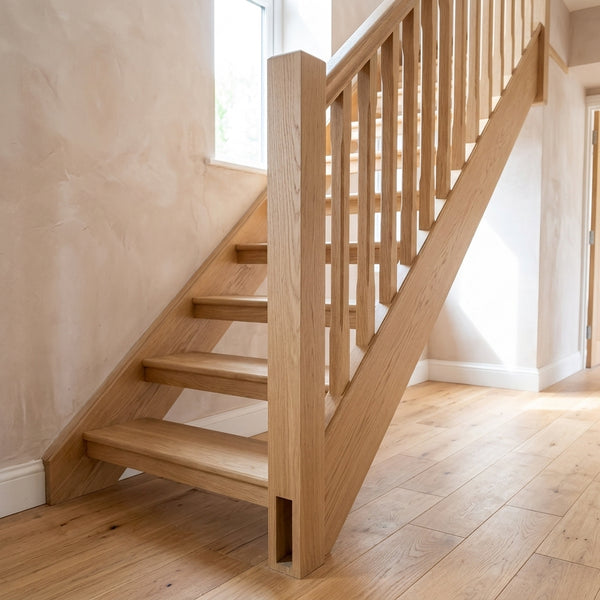 Oak Square Newel Post 90mm Prime Grade LED Ready