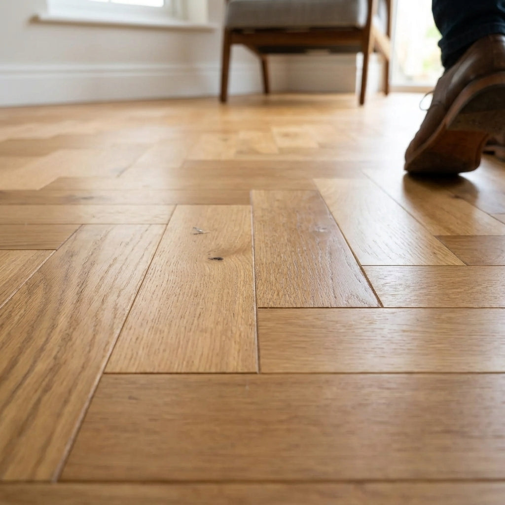 Herringbone Brushed UV Oiled Engineered Wood Flooring - 1.62m² (view 2)