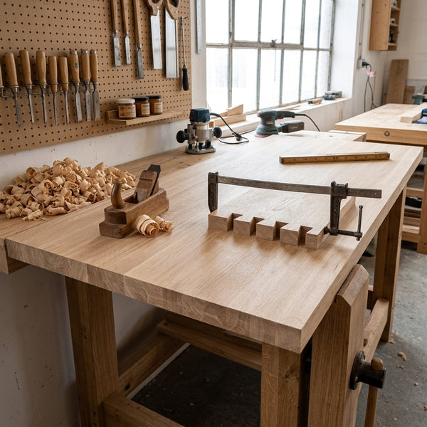Solid European Oak Panel 40mm A/BC Grade - 900mm