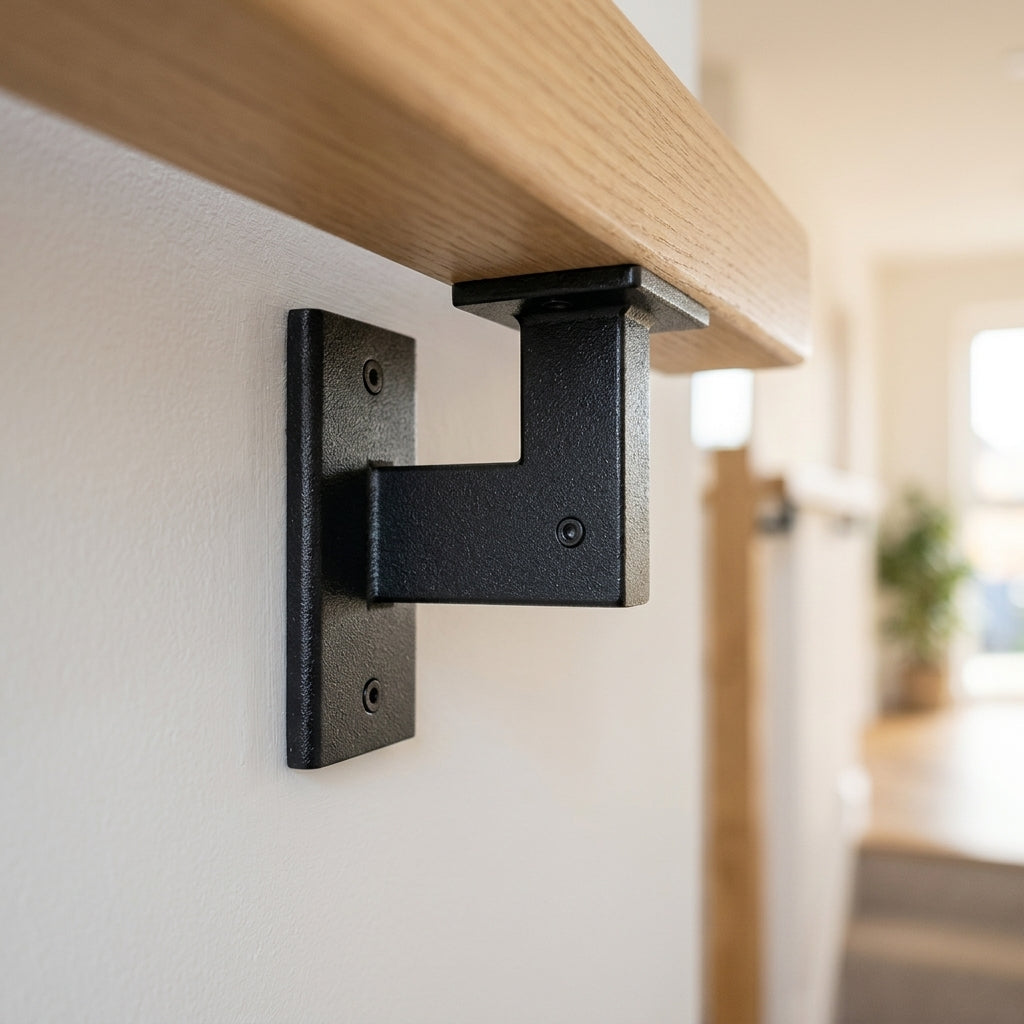 Harp Style Balustrade T-Shape Bracket - Mid-Point Support (view 2)