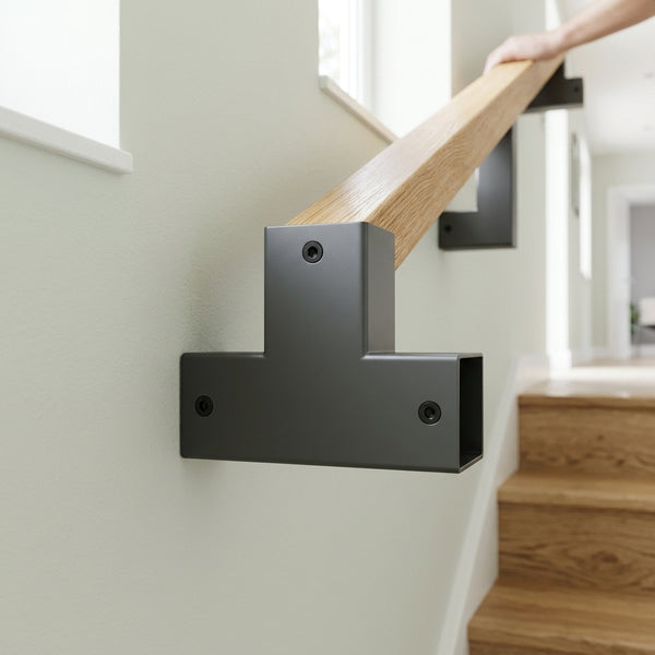 Harp Style Balustrade Angle Bracket - Square Bar