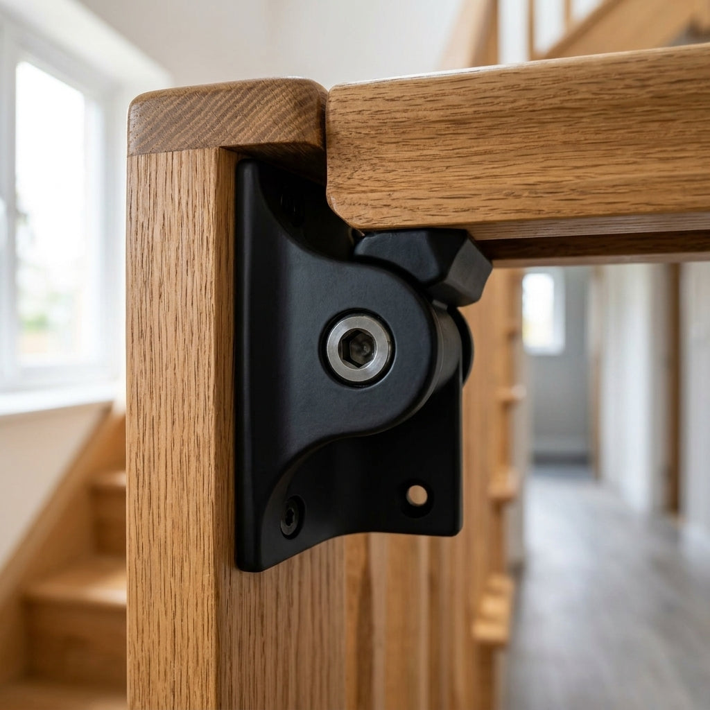Adjustable Angle Bracket For Metal Spindles - Matt Black (view 2)