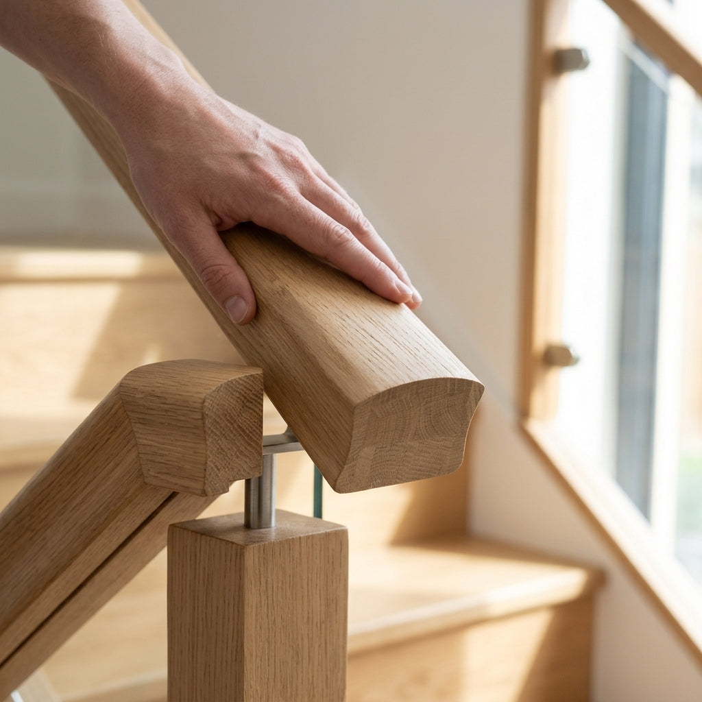 Oak Handrail Ungrooved – 1800mm, 2400mm, 3600mm, 4200mm (view 2)
