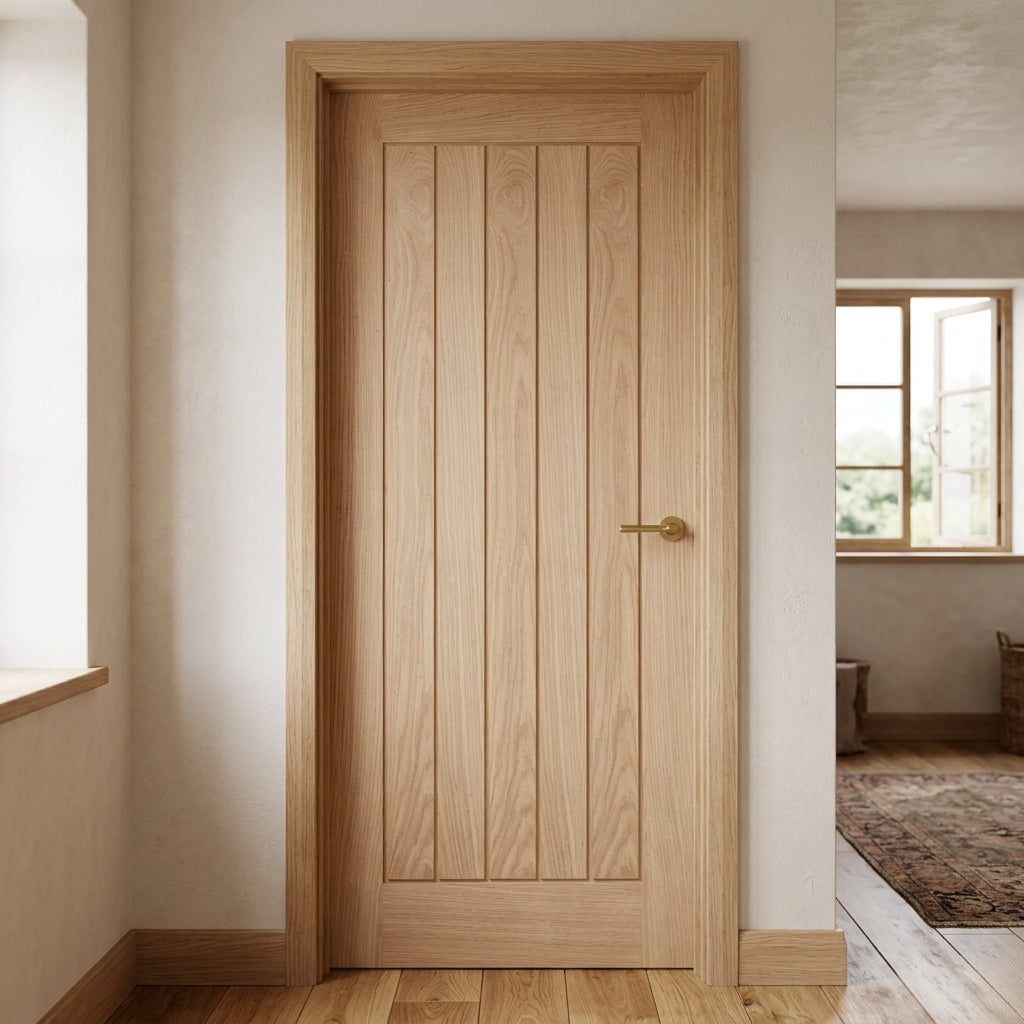 Oak Belize Unfinished Internal Door 686 x 1981mm